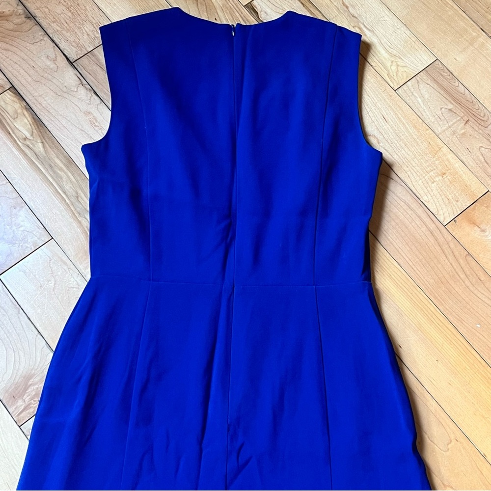 NWT MM LaFleur Elegant Blue Sleeveless Dress size four (4) - Picture 11 of 12